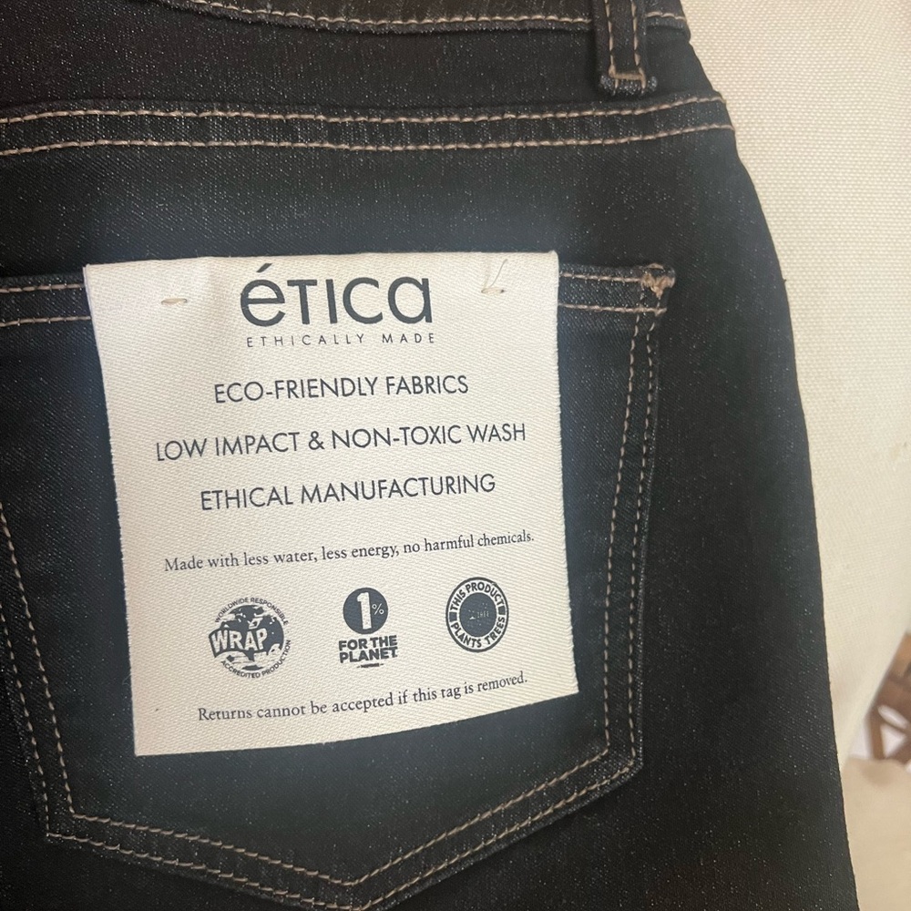 Etica Black High Rise Slim Straight Jeans – Size 3